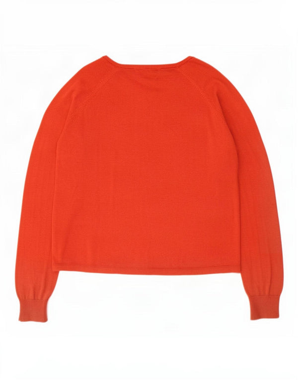 Pulover pentru femei Marks & Spencer, cu gât de barcă, UK 10 Small Red Viscose