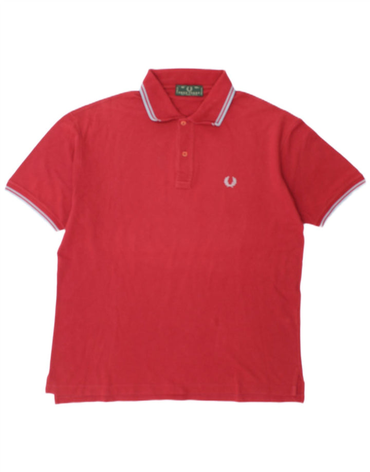 Cămașă polo Fred Perry pentru bărbați, bumbac burgundy mare