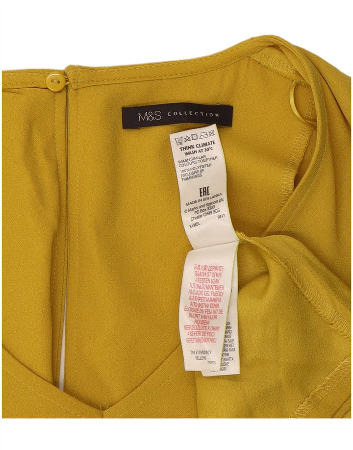 Rochie A-Line pentru femei Marks & Spencer UK 12 Poliester galben mediu