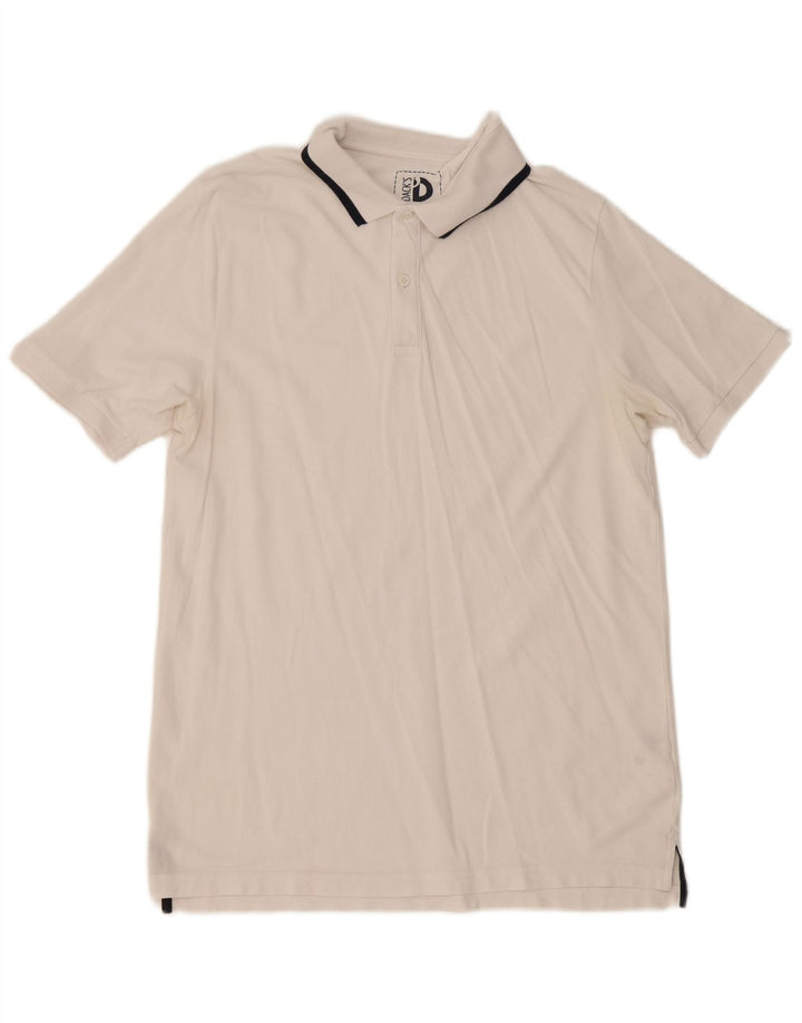 Tricou polo pentru bărbați Dack's, bumbac alb mare