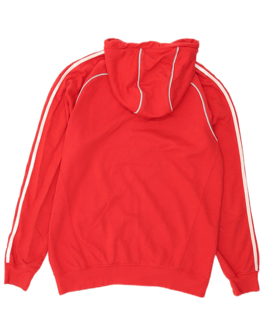CHAMPION Mens Zip Hoodie Sweater Large Red Cotton