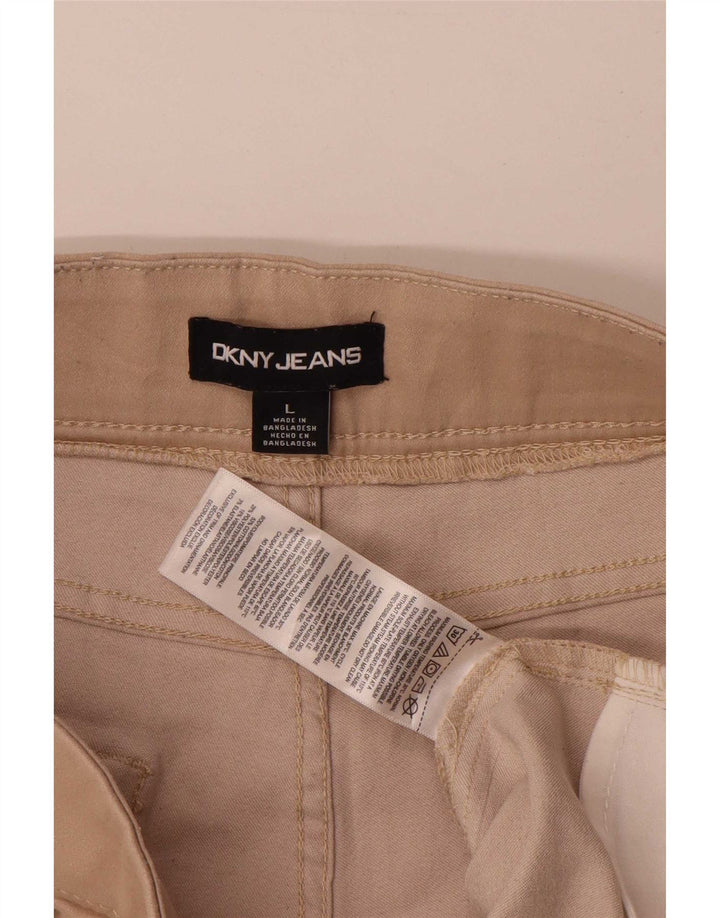 Pantaloni scurți casual Dkny pentru femei, mari W34, bumbac, bej