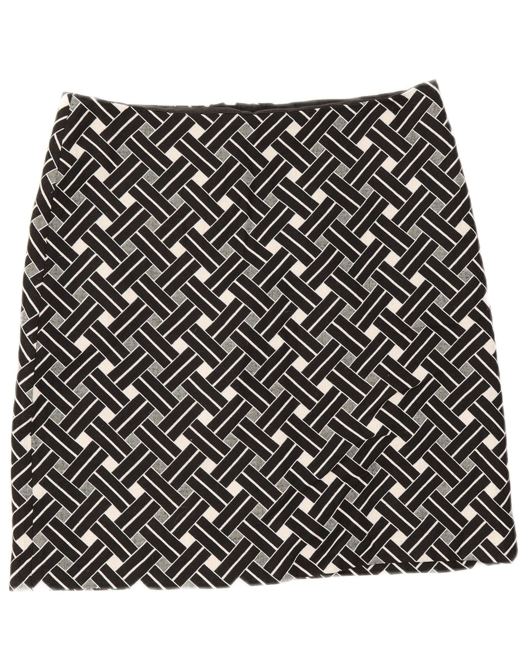 Fusta dreaptă pentru femei Marks & Spencer UK 12 Medium W32 Negru Geometric