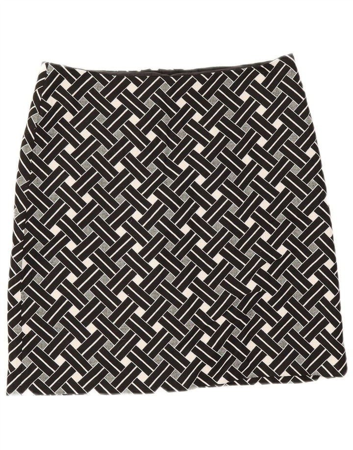 Fusta dreaptă pentru femei Marks & Spencer UK 12 Medium W32 Negru Geometric