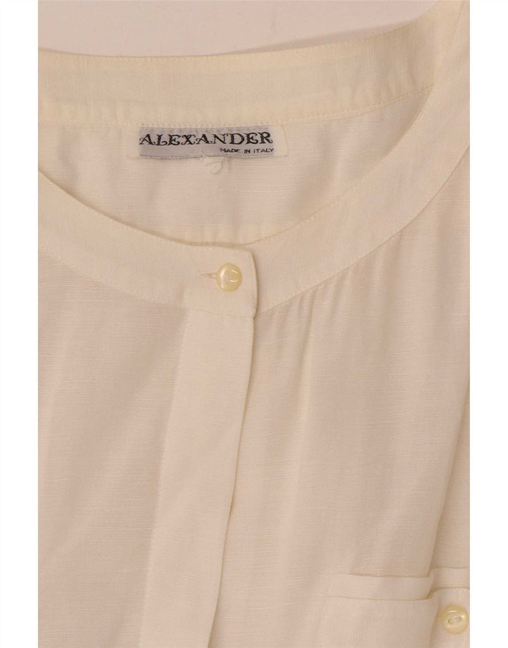 Bluză cămașă cu mânecă scurtă pentru femei Alexander UK 14 Large White