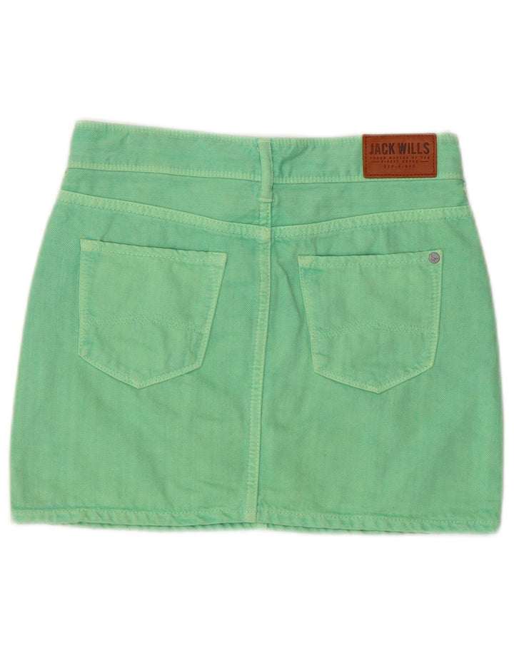 Fusta de blugi pentru femei JACK WILLS UK 4 XS W26 bumbac verde