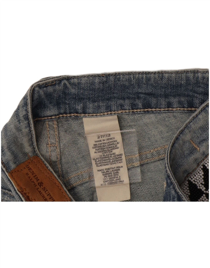 Blugi slim pentru femei RALPH LAUREN W27 L28 bumbac albastru