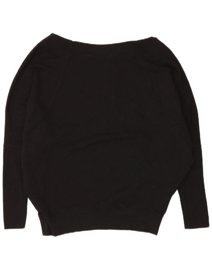 ALL SAINTS Pulover supradimensionat pentru femei UK 14 Bumbac mediu negru