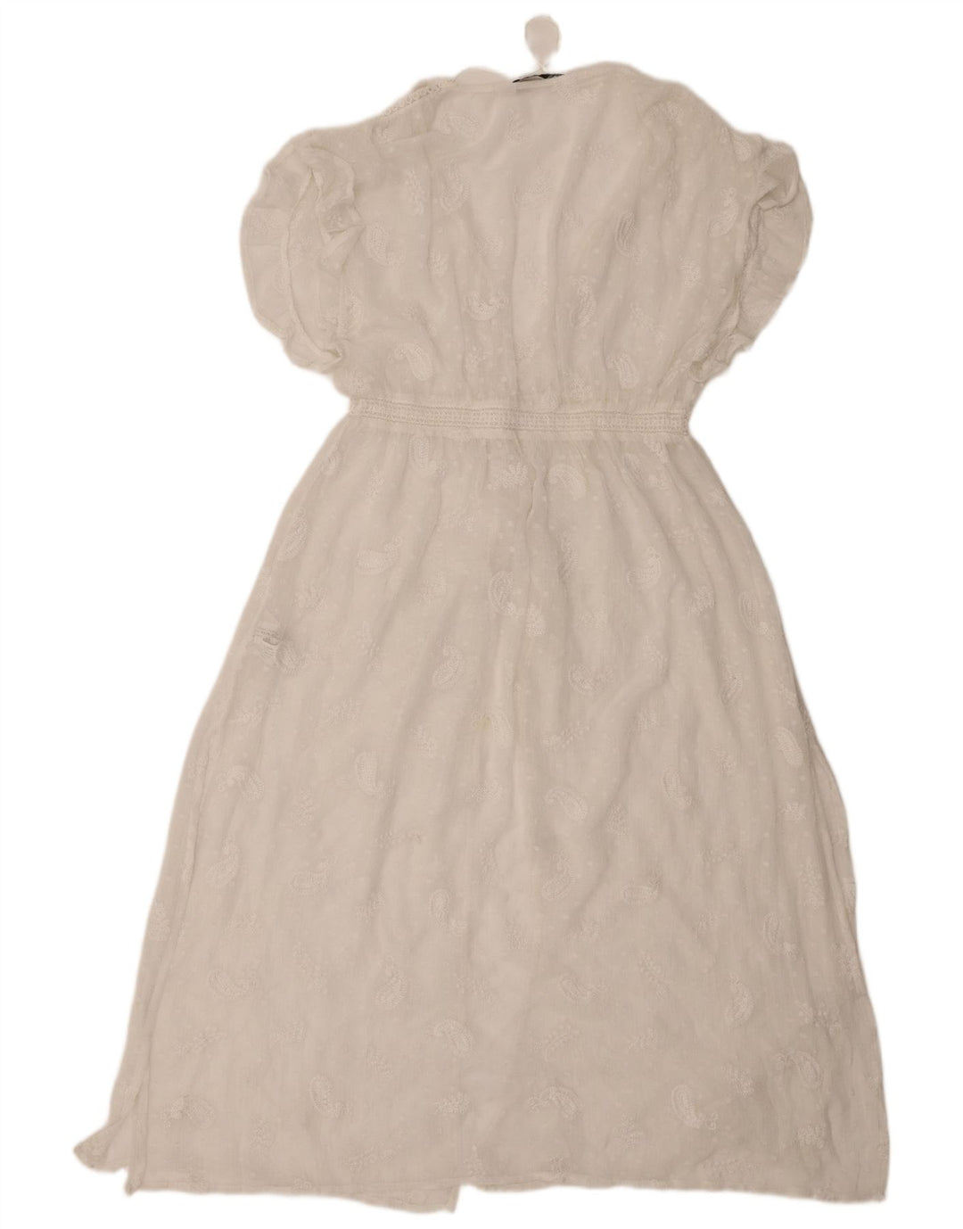 Rochie Maxi Zara Femei See Through UK 8 Small White Paisley Poliester