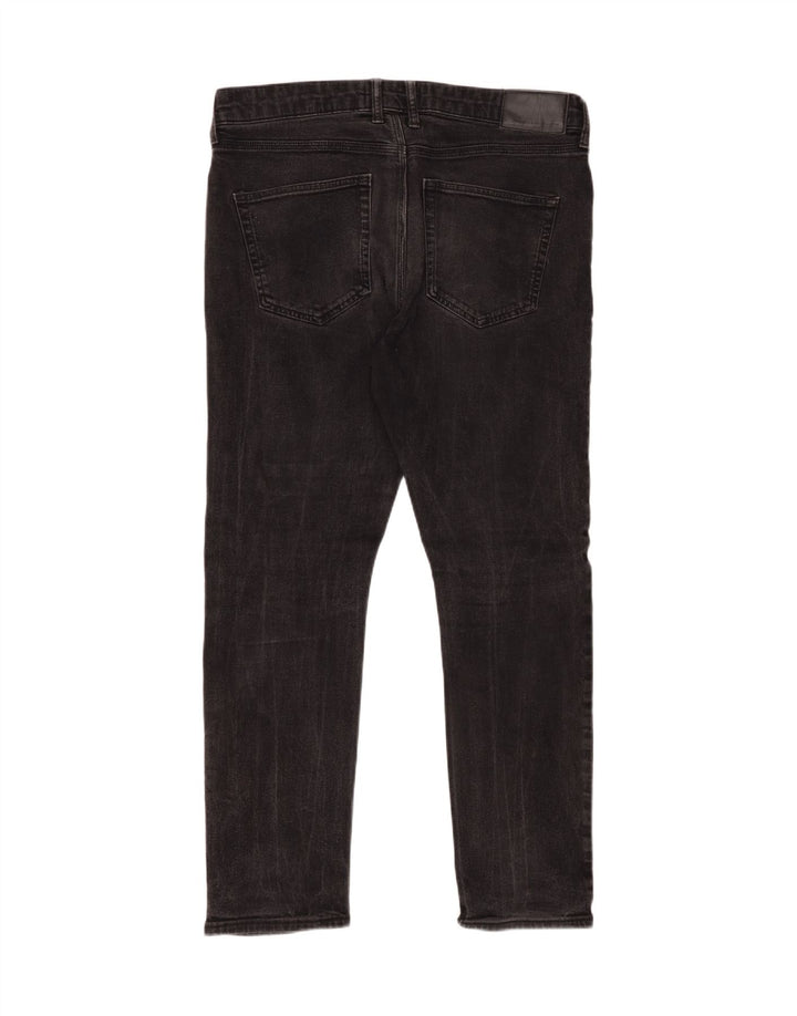 FRENCH CONNECTION Blugi slim pentru bărbați W34 L29 bumbac negru