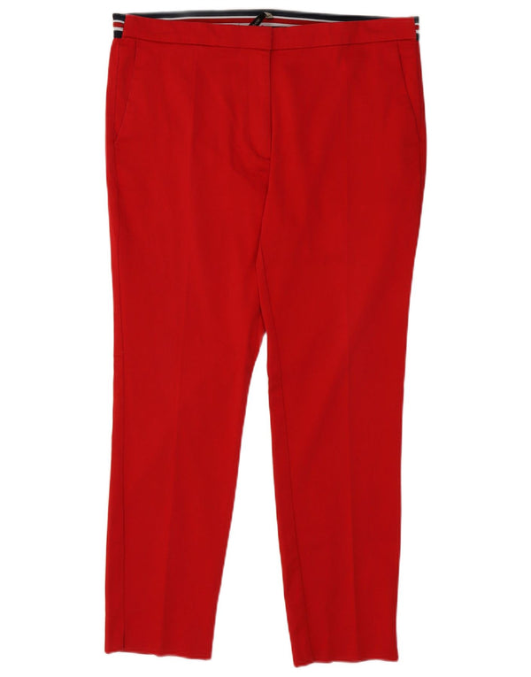 Pantaloni chino slim pentru femei Zara XL W32 L27 Roșu