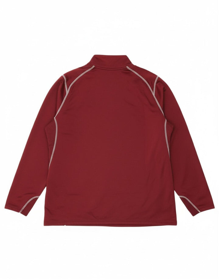 NIKE Mens Therma-Fit Zip Neck Sweatshirt Jumper 2XL Red Polyester