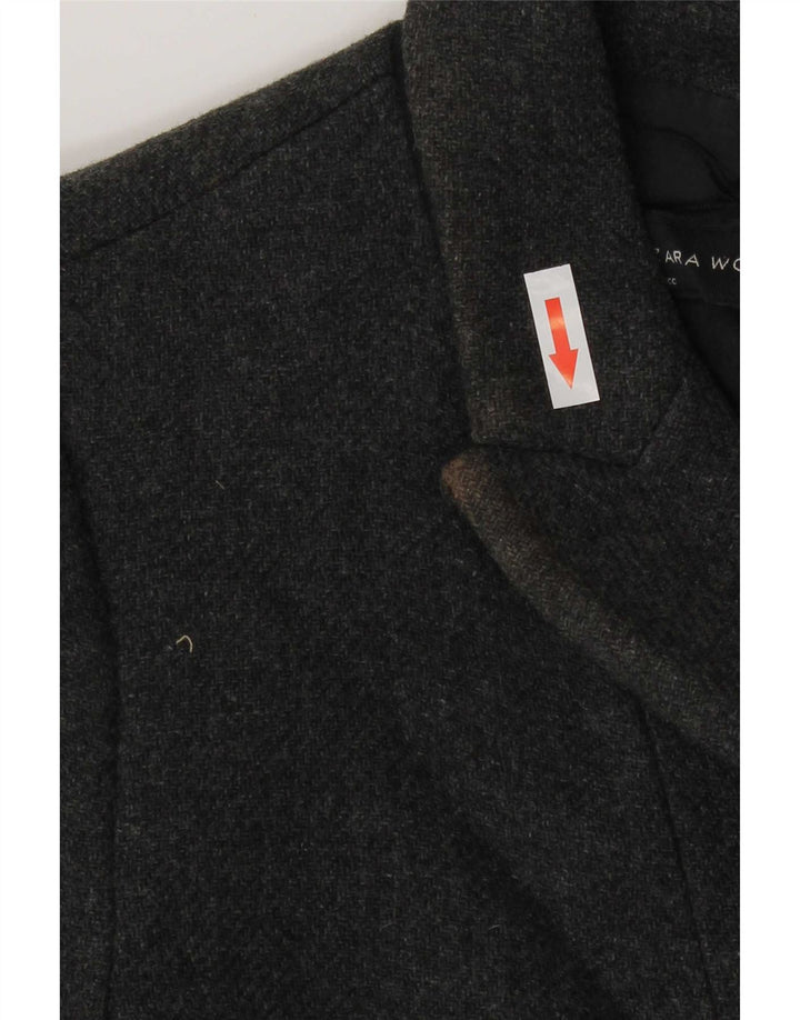 Palton dublu pentru femei Zara UK 6 XS Lână gri