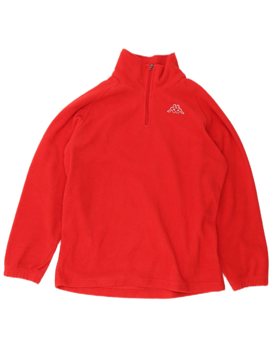 Pulover din fleece pentru bărbați Kappa, cu fermoar, roșu, poliester