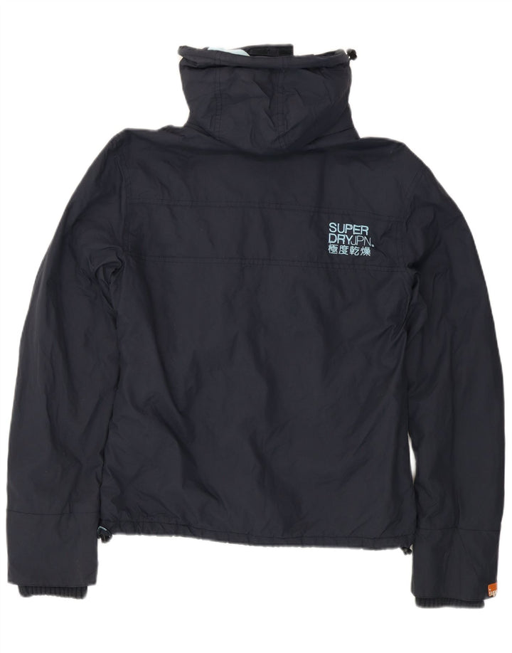 Jachetă Windbreaker pentru femei cu glugă Superdry UK 14 Mediu Nailon bleumarin