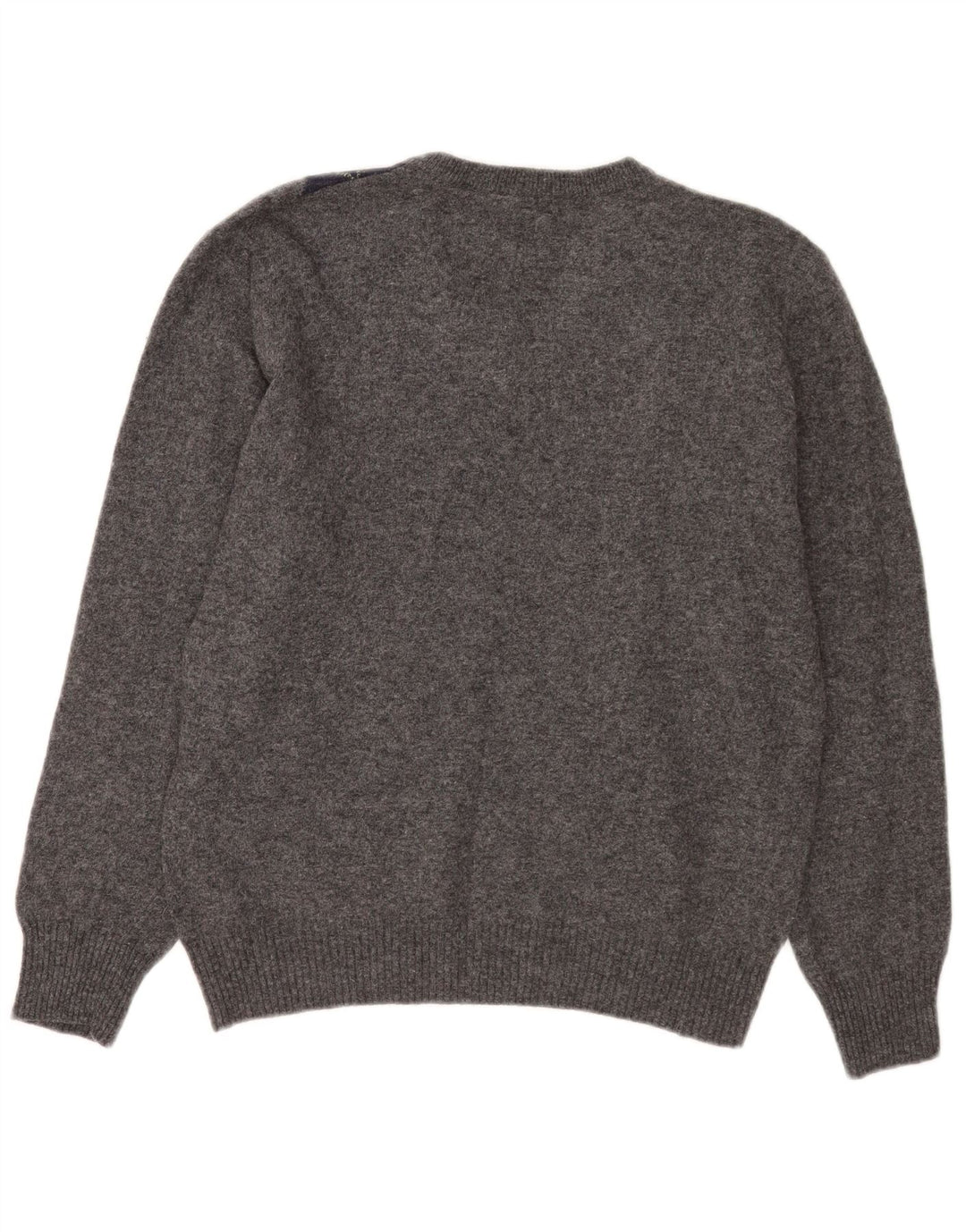 Pulover pentru bărbați Zara, cu decolteu în V, gri mediu Argyle/Diamond