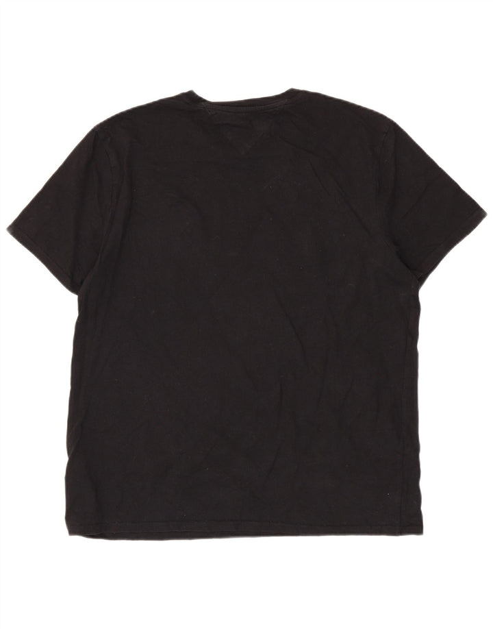 Tricou Tommy Hilfiger pentru bărbați Top mare din bumbac negru