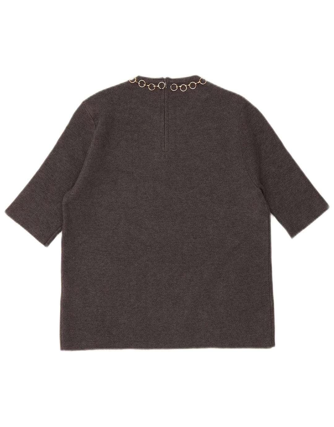 Bluză Crop Top Femei Zara UK 10 Small Gri Viscose
