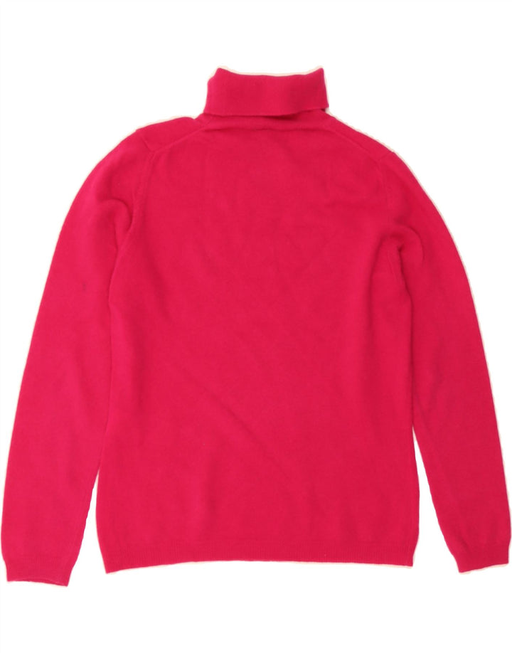 BENETTON Womens Roll Neck Jumper Sweater UK 14 Large Pink Wool Vintage Benetton and Second-Hand Benetton from Messina Hembry 