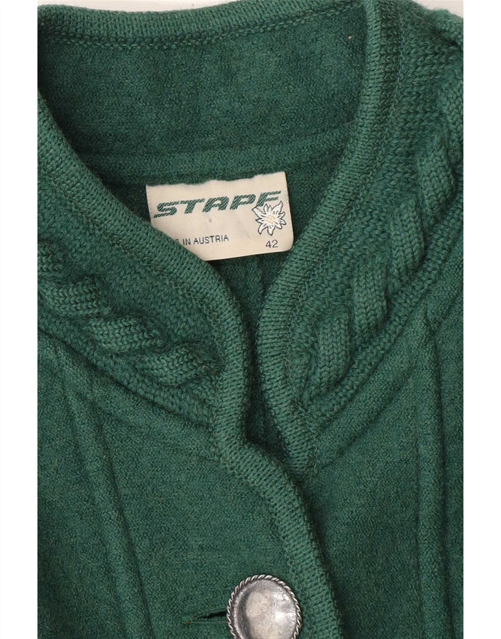 Stapf Pardesiu cu grafic pentru damă EU 42 Lână nouă, verde, florală, mare