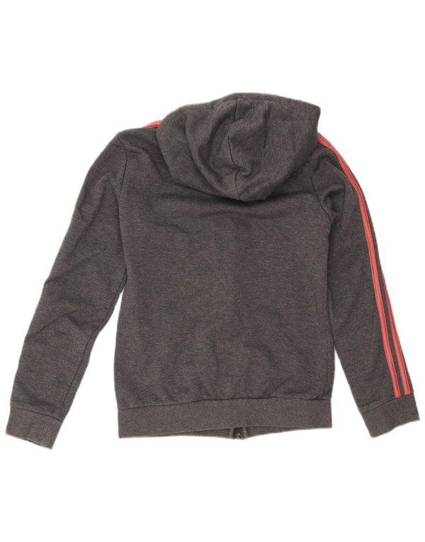 Pulover Adidas pentru femei cu fermoar, UK 4/6 XS, bumbac gri