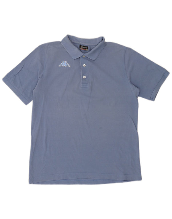 Kappa Mens Polo Shirt Medium Blue Cotton