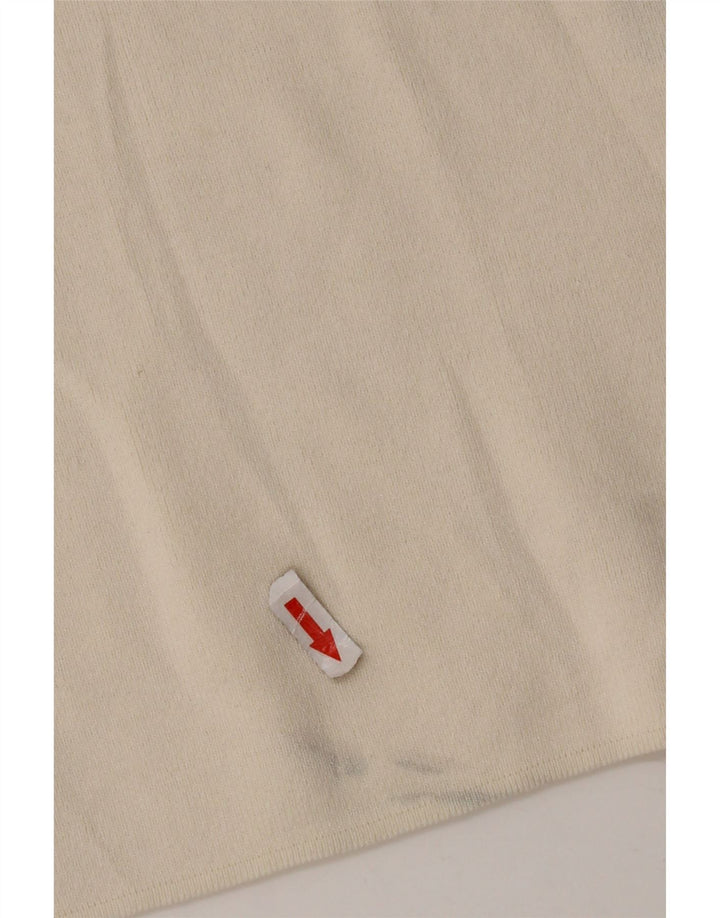 Tricou supradimensionat pentru femei Zara UK 14 Medium Off White Viscose