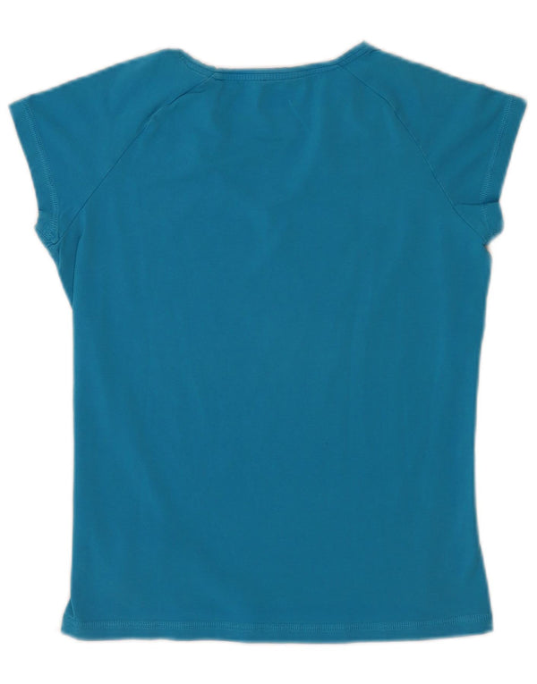 Tricou Crop Reebok pentru femei UK 14 Large Blue Cotton Sports