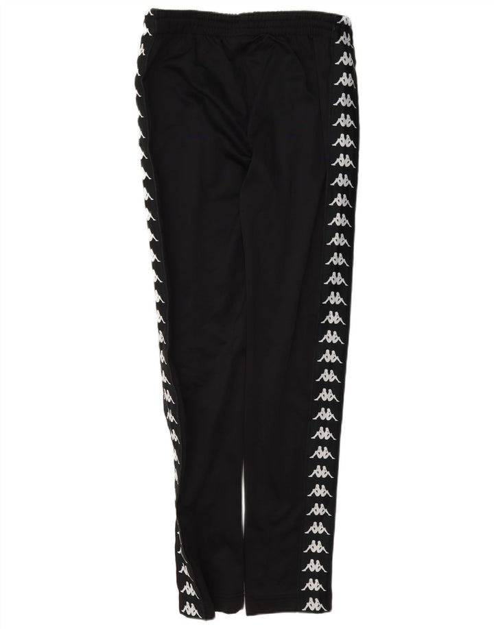 Pantaloni de trening cu grafică pentru bărbați Kappa, poliester negru mic