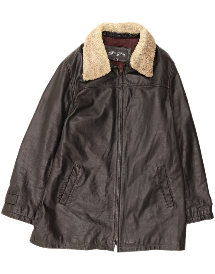 ARMA Womens Leather Jacket UK 18 XL  Black Vintage Arma and Second-Hand Arma from Messina Hembry 