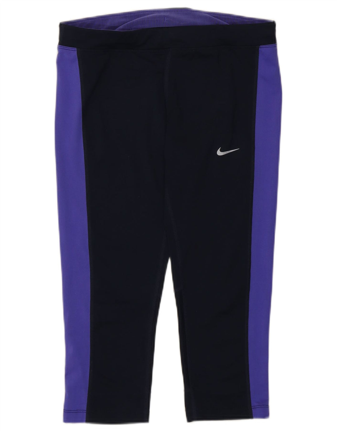 Leggings capri Nike Dri Fit pentru femei UK 12 Medium Bleumarin Colorblock