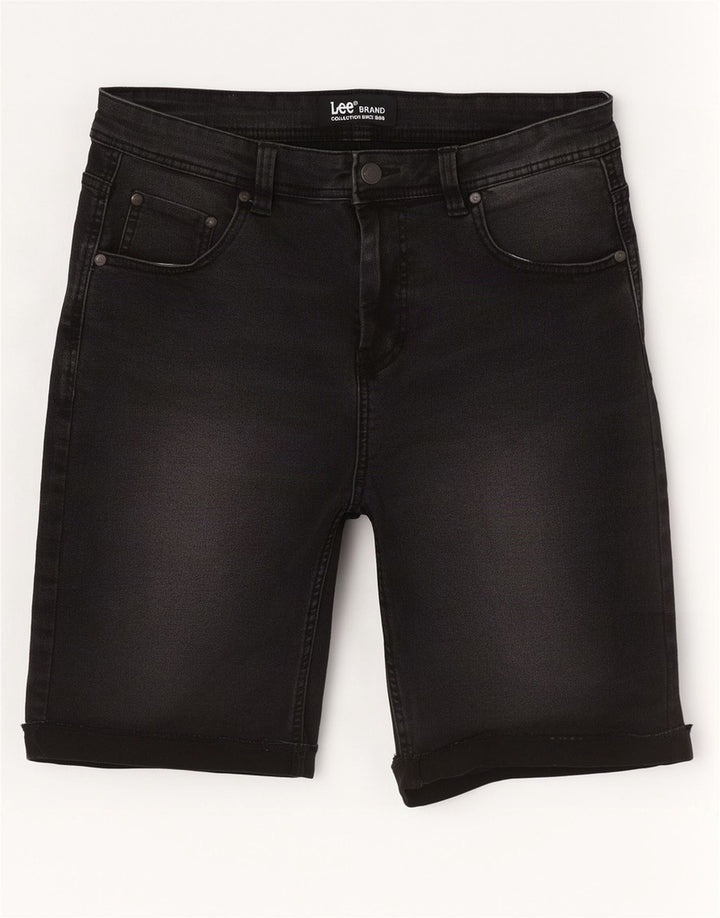 Pantaloni scurți din denim pentru bărbați Lee W32 bumbac mediu negru
