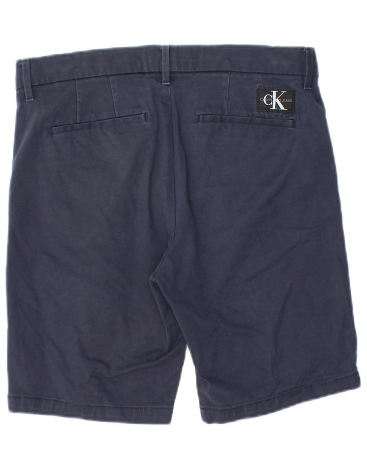 Pantaloni scurți chino pentru bărbați Calvin Klein W30, bumbac albastru bleumarin mediu