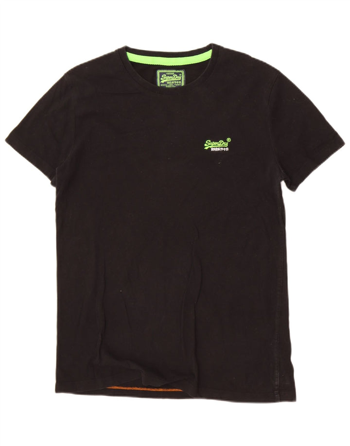 Tricou Superdry pentru bărbați Top mare din bumbac negru