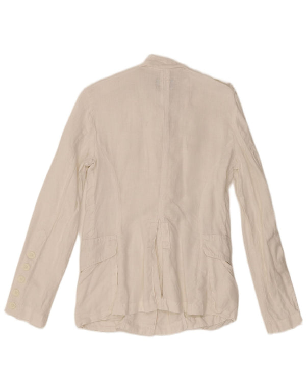 Jachetă militară pentru femei Calvin Klein Jeans UK 10 Small White Linen