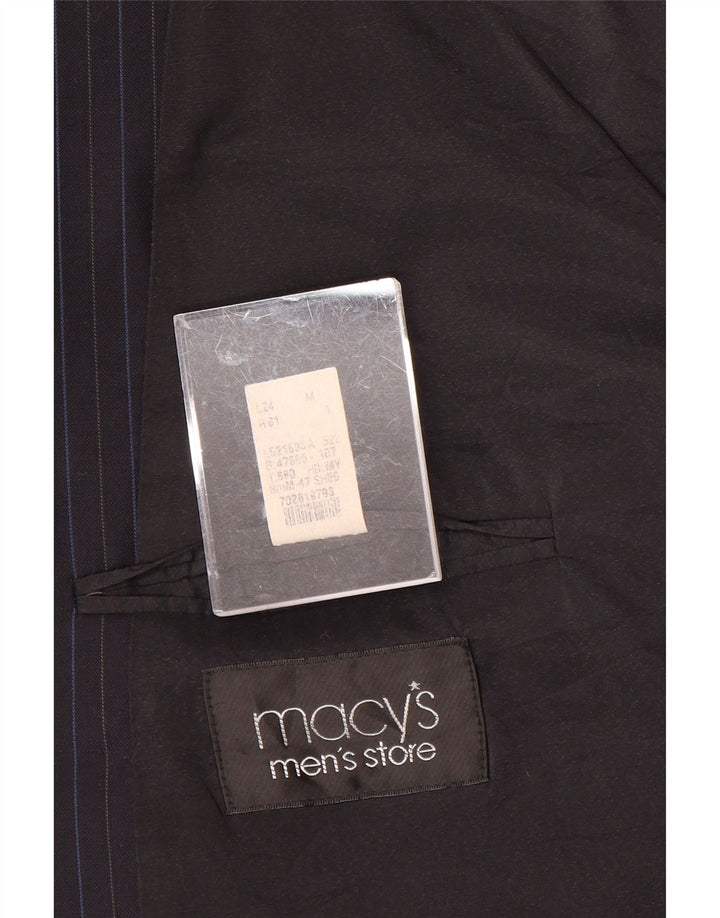 Jachetă RALPH LAUREN pentru bărbați, cu 2 nasturi, IT 52 XL, lână cu dungi, albastru bleumarin