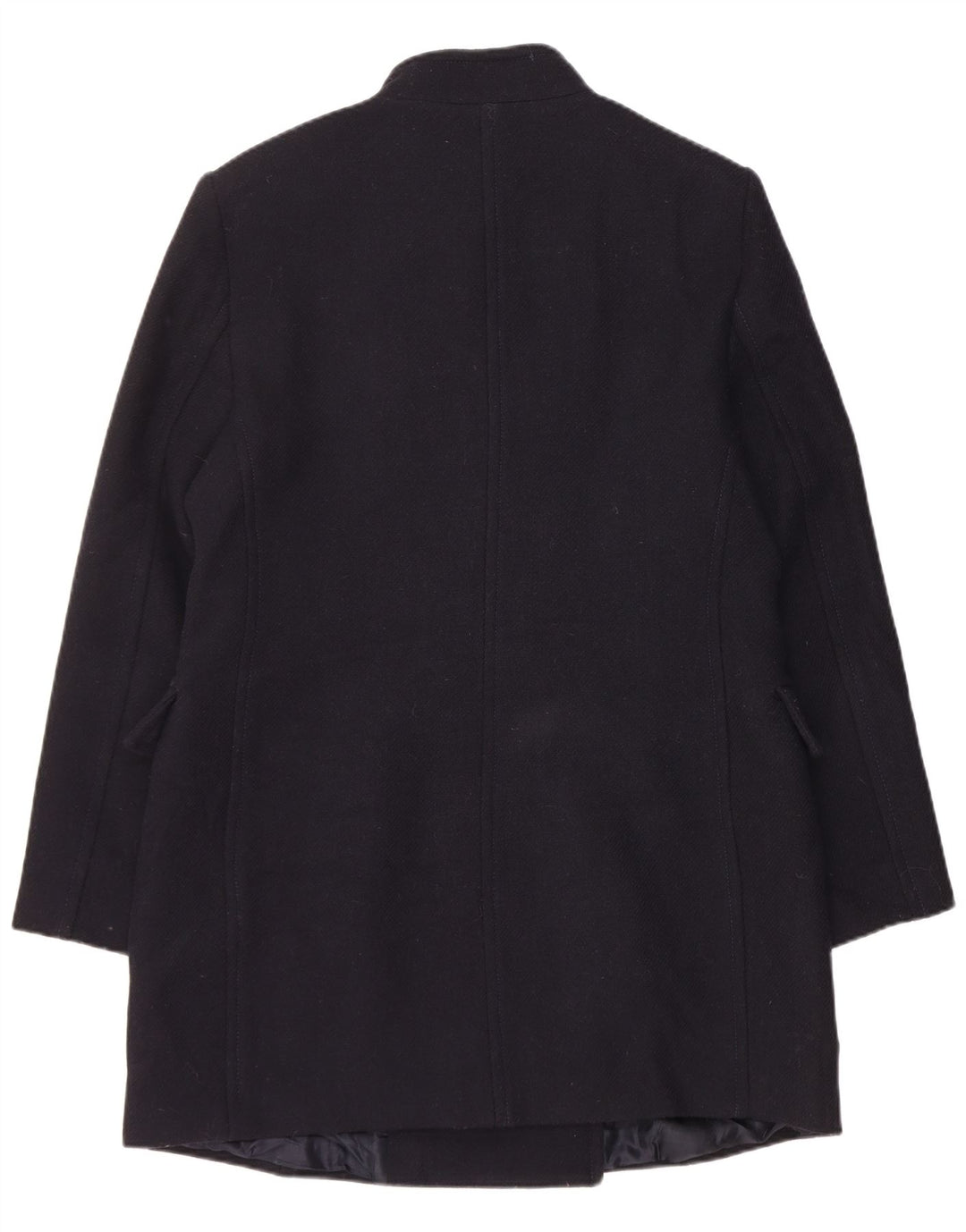 Palton dublu pentru femei Zara UK 18 XL Lână bleumarin