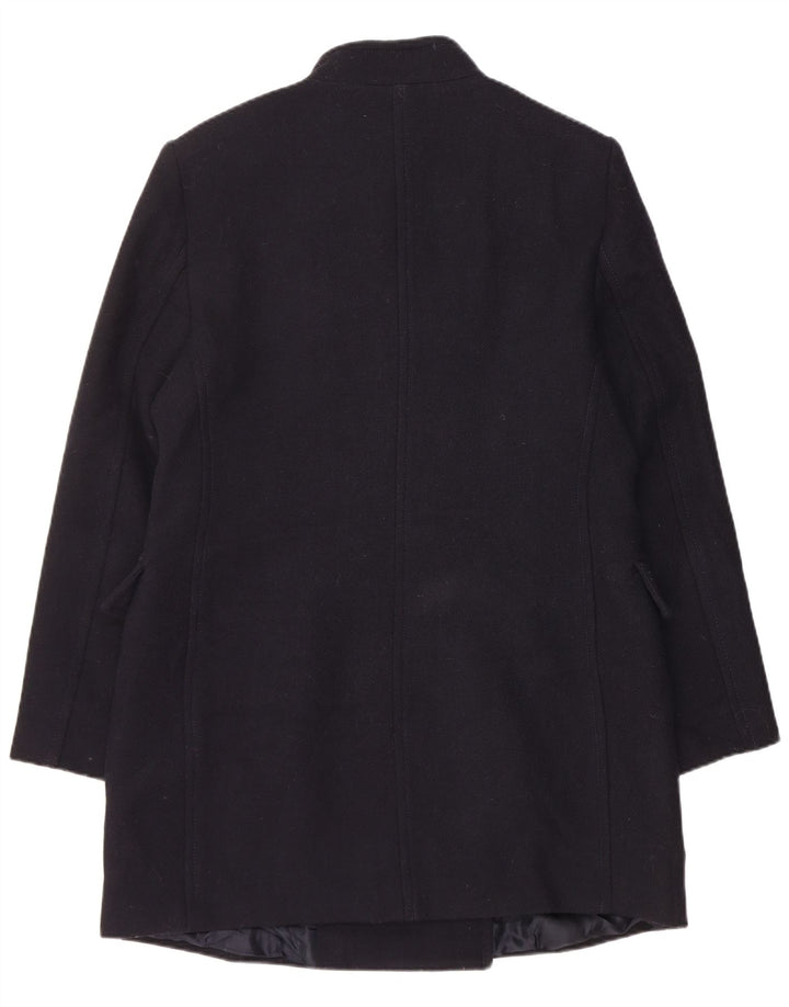 Palton dublu pentru femei Zara UK 18 XL Lână bleumarin
