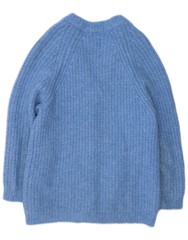 Pulover cardigan pentru femei Zara Marea Britanie 10 Poliester cu pete albastre mici