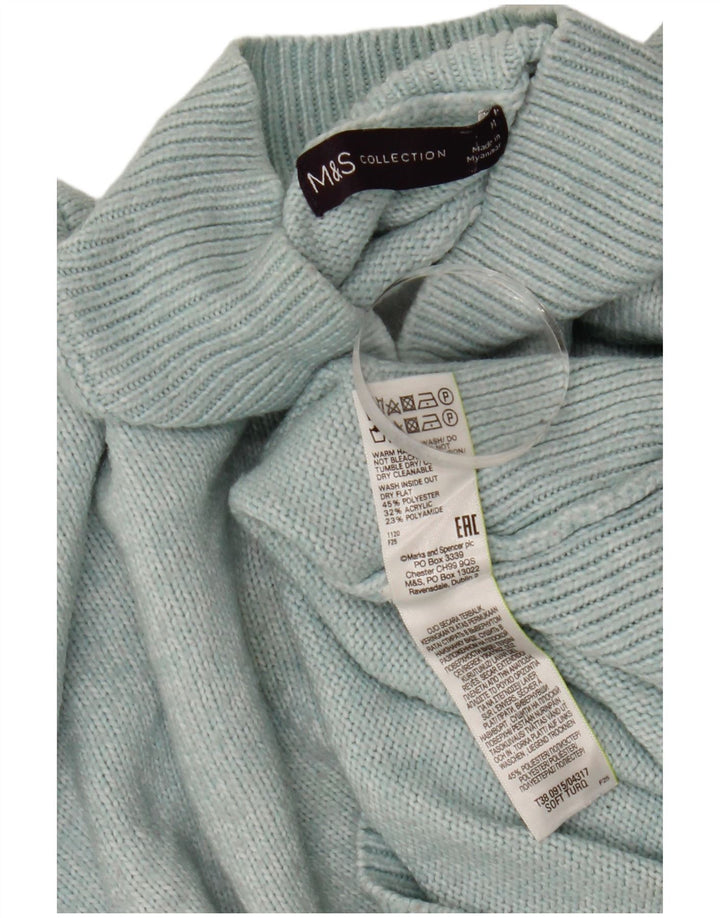 Pulover cu gât țestoasă pentru femei Marks & Spencer Turcoaz mediu UK 14