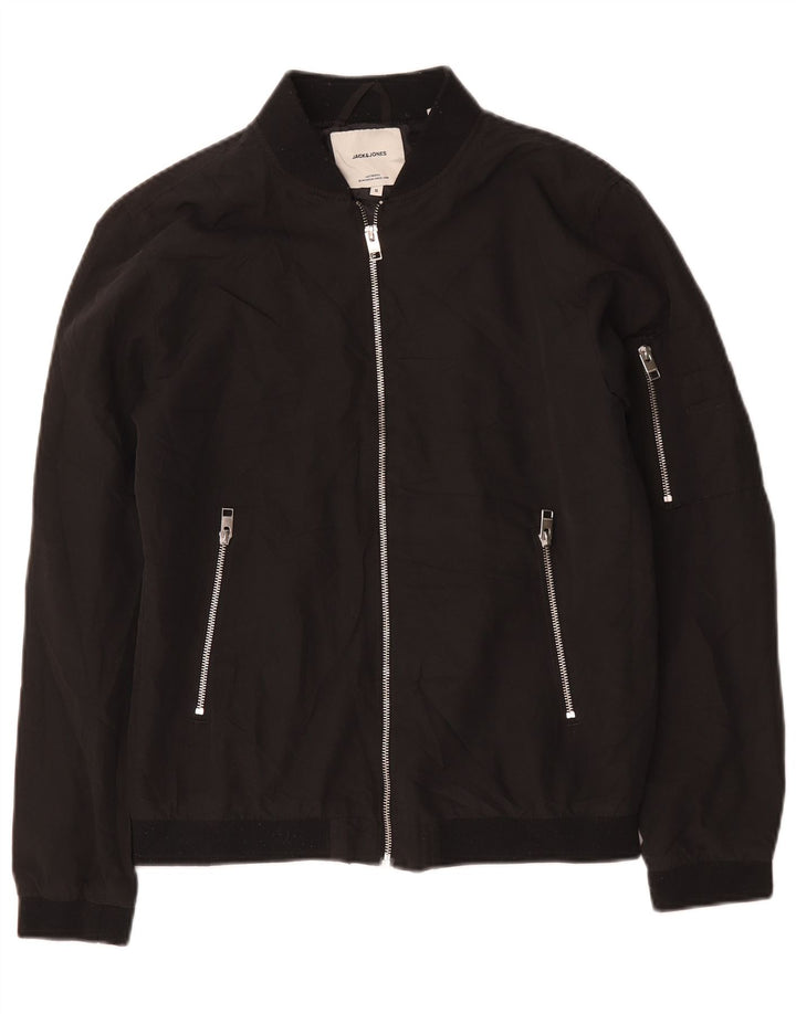 Jack & Jones Bomber Jacket pentru bărbați UK 36 Poliester negru mic