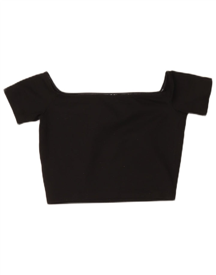 Bluză Crop Top pentru femei Calvin Klein Jeans UK 12 Poliester mediu negru