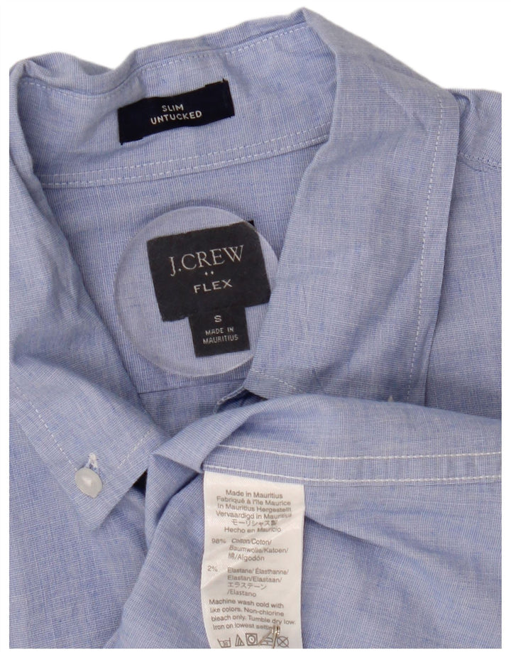 Cămașă J. CREW Flex Slim pentru bărbați, bumbac albastru mic