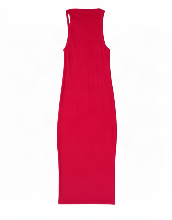 Rochie Maxi fără mâneci pentru femei Zara UK 12 Medium Pink Bumbac
