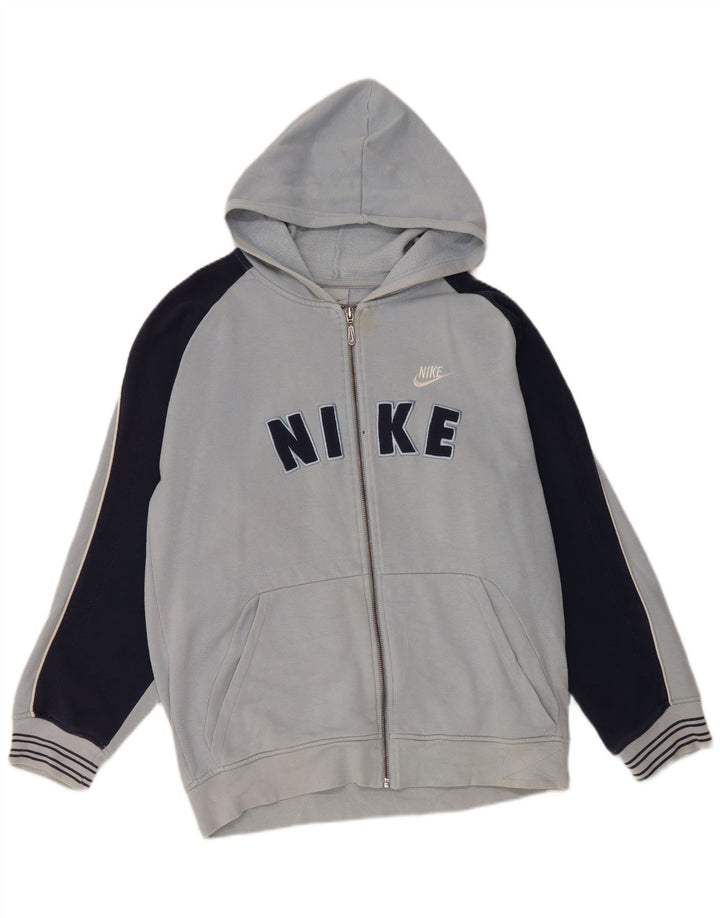 Pulover Nike pentru băieți Graphic Zip Hoodie 13-14 ani XL Albastru Bumbac color bloc