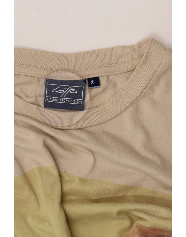 Tricou grafic LOTTO pentru bărbați Top XL Bej