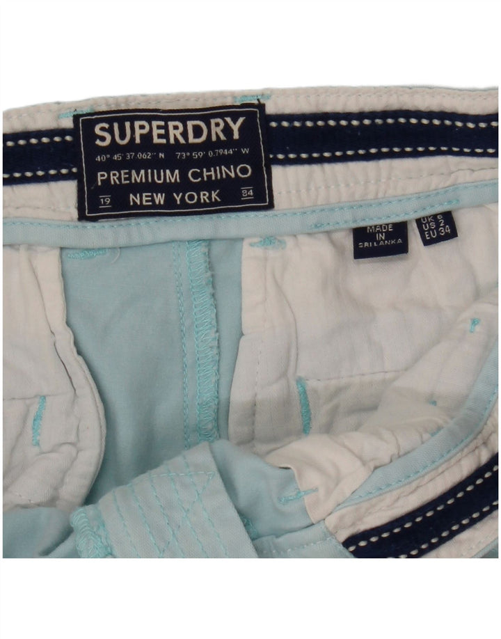 Pantaloni chino SUPERDRY pentru femei UK 6 XS W25 Albastru