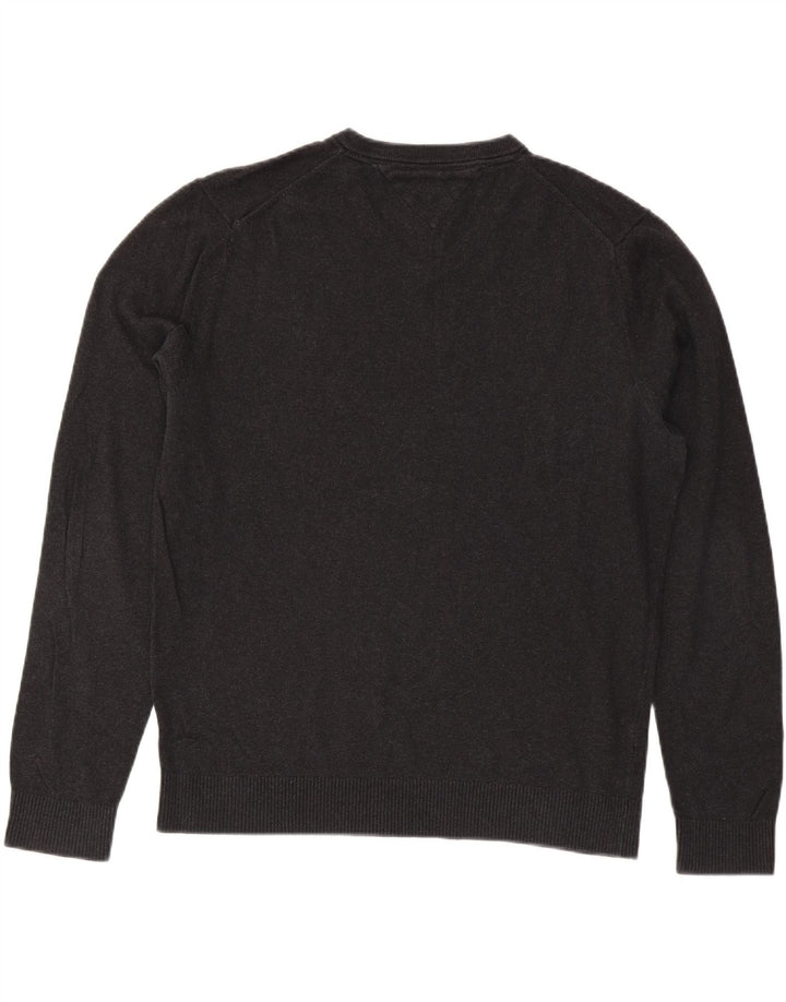 Pulover pentru bărbați TOMMY HILFIGER Pulover cu decolteu în V XL bumbac gri