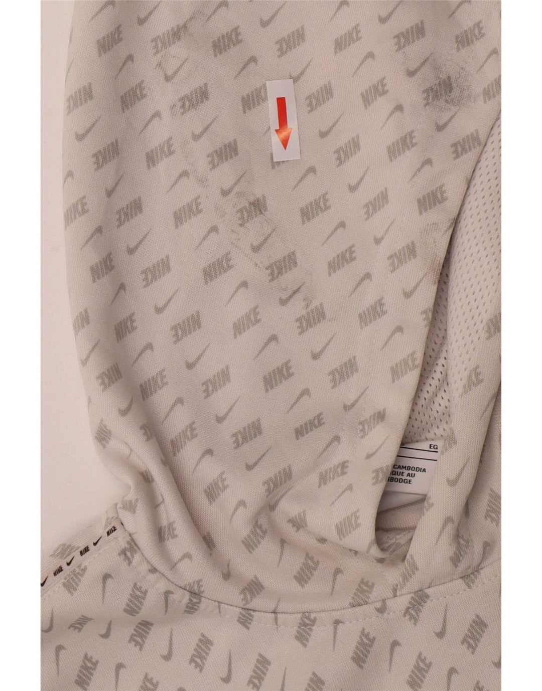 Pulover Nike pentru băieți grafic cu glugă 13-14 ani XL poliester alb