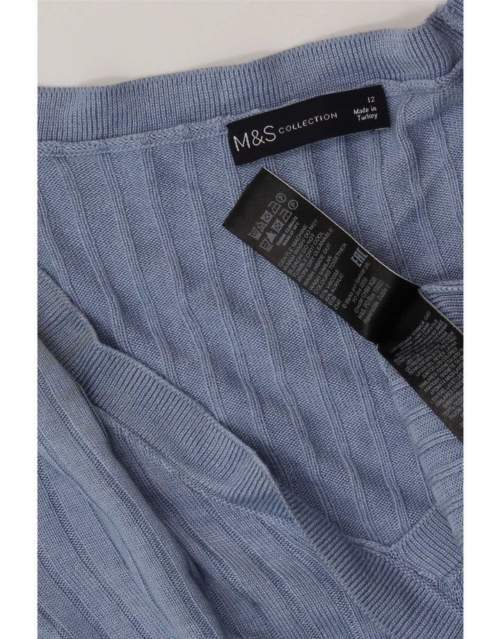 Bluză Crop Top pentru femei Marks & Spencer UK 12 Medium Blue Viscose